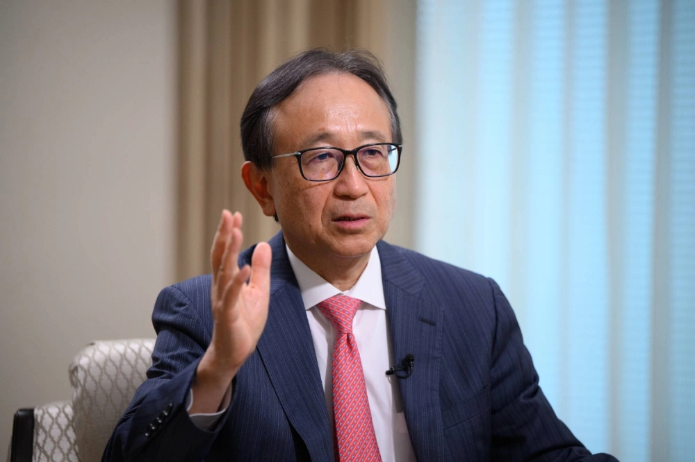 Hironori Kamezawa, chief executive officer of Mitsubishi UFJ Financial Group, speaks during an interview at the company's headquarters in Tokyo on Friday. Hironori Kamezawa, chief executive officer of Mitsubishi UFJ Financial Group, speaks during an interview at the company's headquarters in Tokyo on Friday.