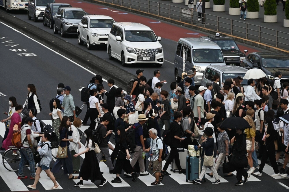 A street in Tokyo's Shinjuku district on Wednesday A street in Tokyo's Shinjuku district on Wednesday