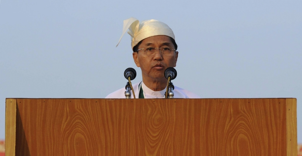Former Myanmar leader Myint Swe in 2013 Former Myanmar leader Myint Swe in 2013
