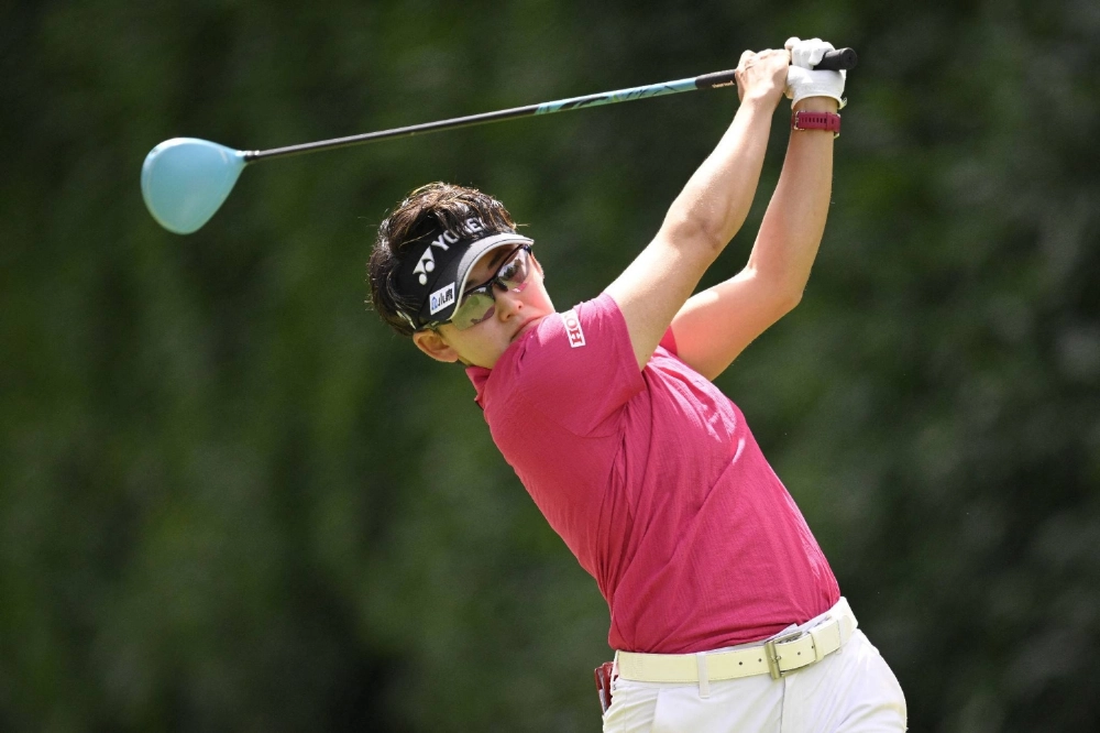 Akie Iwai hits a shot during the final round of the Portland Classic on Sunday.  Akie Iwai hits a shot during the final round of the Portland Classic on Sunday.