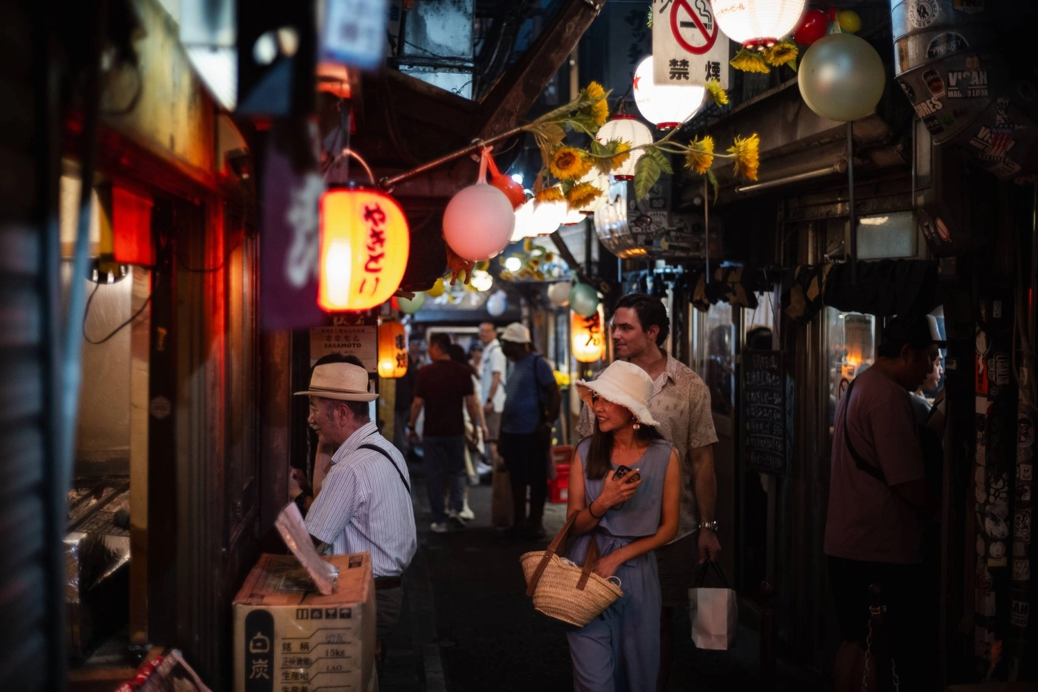 Popular with tourists, Omoide Yokocho, or “Memory Lane,” traces its origins to the postwar black markets around Shinjuku Station. Popular with tourists, Omoide Yokocho, or “Memory Lane,” traces its origins to the postwar black markets around Shinjuku Station.
