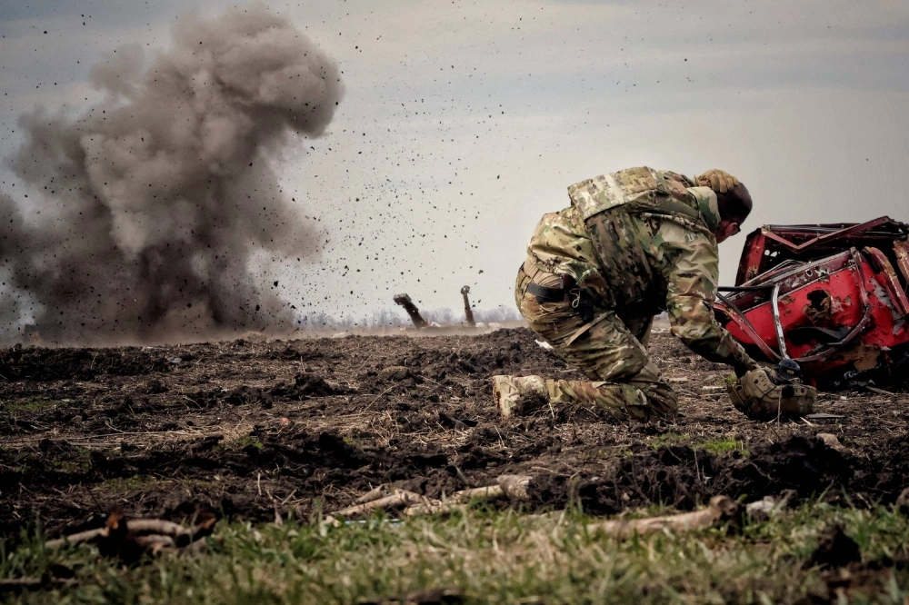 A Ukrainian service member throws a grenade during training in the Donbas region, Ukraine, in April. Russia controls about 88% of the Donbas region, according to U.S. estimates and open-source data. A Ukrainian service member throws a grenade during training in the Donbas region, Ukraine, in April. Russia controls about 88% of the Donbas region, according to U.S. estimates and open-source data.
