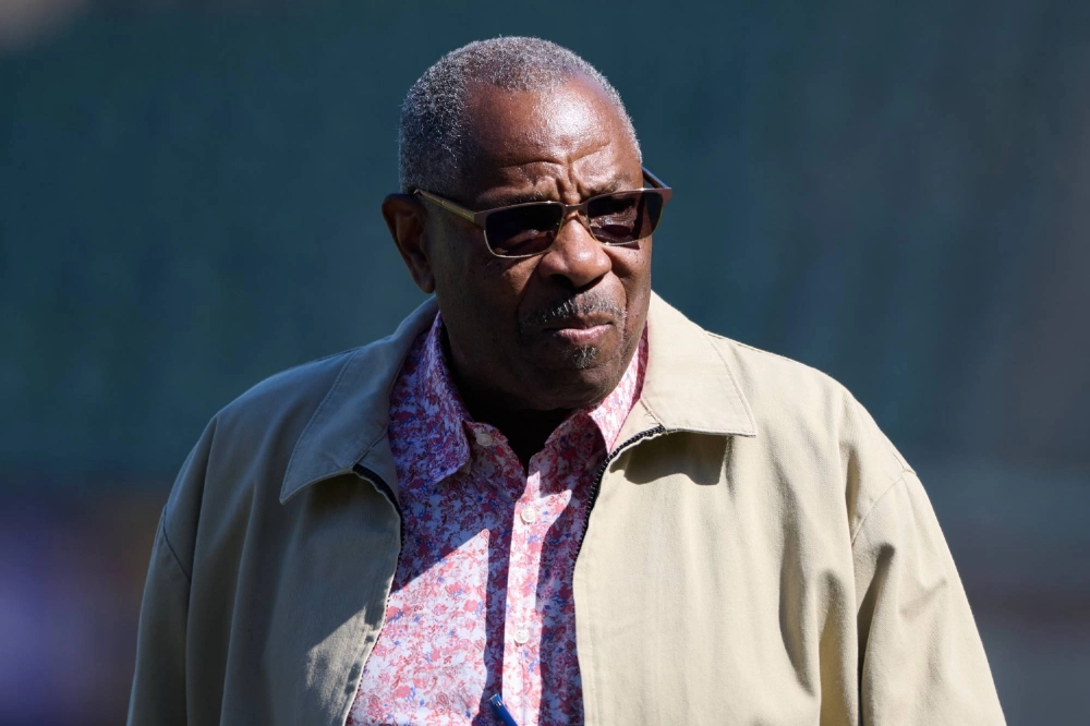 Giants special advisor to baseball operations Dusty Baker looks on before the game against the Washington Nationals at Oracle Park in San Francisco on Aug. 8. Giants special advisor to baseball operations Dusty Baker looks on before the game against the Washington Nationals at Oracle Park in San Francisco on Aug. 8.