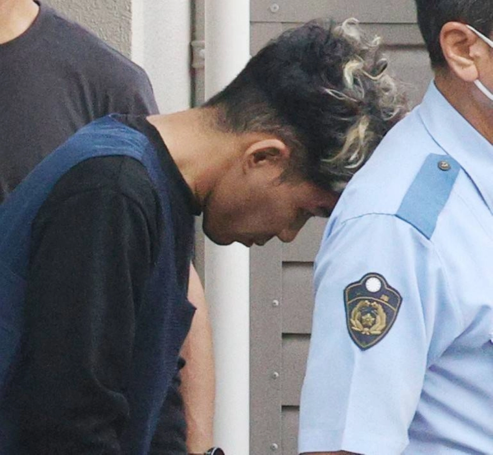 Masashi Tanimoto arrested on suspicion of murder in connection with the fatal stabbing of a woman in Kobe, is sent to prosecutors on Sunday.  Masashi Tanimoto arrested on suspicion of murder in connection with the fatal stabbing of a woman in Kobe, is sent to prosecutors on Sunday.