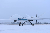 A Japan Coast Guard SeaGuardian unmanned aircraft | The Japan Coast Guard / via JIJI