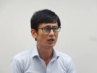 Japan Boxing Commision Secretary-General Tsuyoshi Yasukochi gives a press conference in Tokyo on Aug. 12. Japan Boxing Commision Secretary-General Tsuyoshi Yasukochi gives a press conference in Tokyo on Aug. 12.