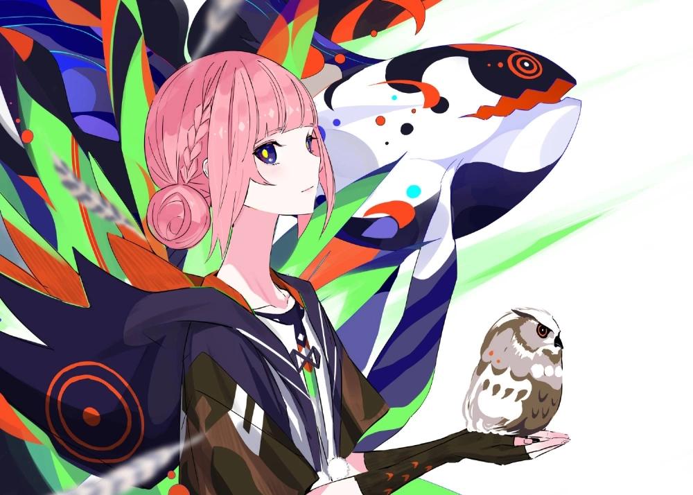 Virtual singer Kaf got her start in 2018 by posting songs and covers to YouTube. Now, after having performed live shows at major venues including Tokyo’s Nippon Budokan, she is turning to voice acting and starring in the new anime series “Kamitsubaki City Under Construction.” Virtual singer Kaf got her start in 2018 by posting songs and covers to YouTube. Now, after having performed live shows at major venues including Tokyo’s Nippon Budokan, she is turning to voice acting and starring in the new anime series “Kamitsubaki City Under Construction.”