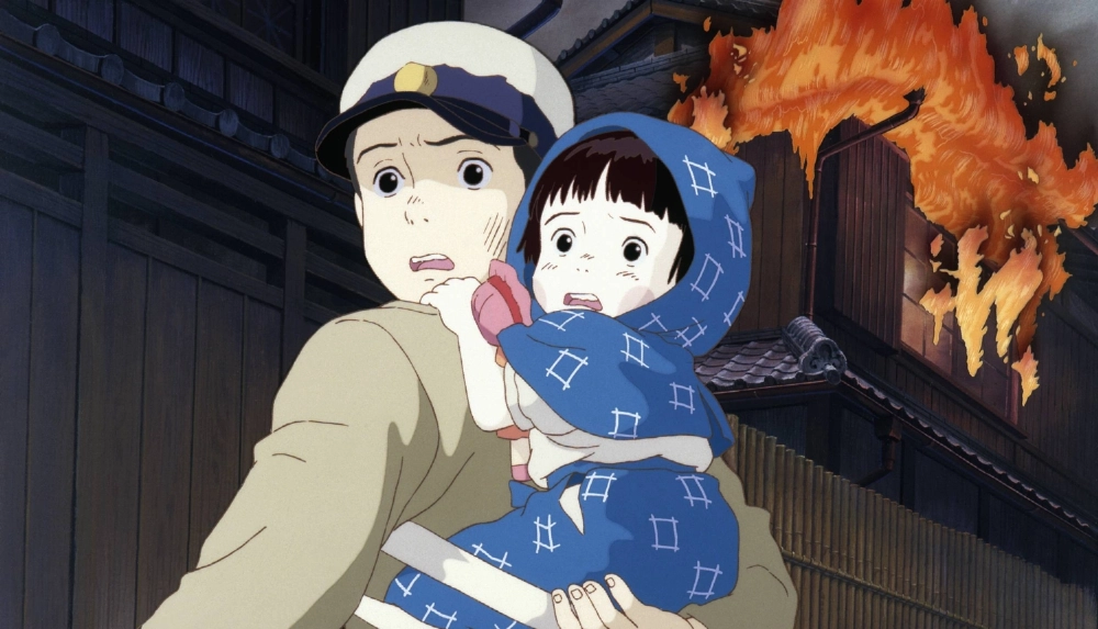 Many schools in Japan show "Grave of the Fireflies" as educational material to tell the emotionally grueling story of a boy who has no means to prevent his sister from starving to death. Many schools in Japan show "Grave of the Fireflies" as educational material to tell the emotionally grueling story of a boy who has no means to prevent his sister from starving to death.