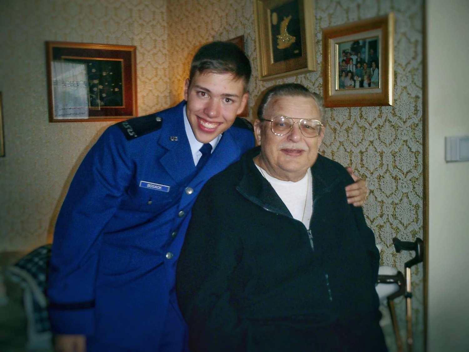 Michael MacArthur Bosack poses for a picture with his grandfather, Michael A. Bosack, in 2003. Michael MacArthur Bosack poses for a picture with his grandfather, Michael A. Bosack, in 2003.