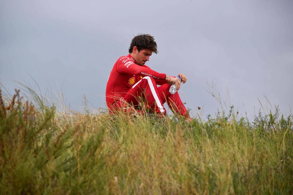 Ferrari's Charles Leclerc after he crashed out of the Dutch Grand Prix on Sunday in Zandvoort Ferrari's Charles Leclerc after he crashed out of the Dutch Grand Prix on Sunday in Zandvoort