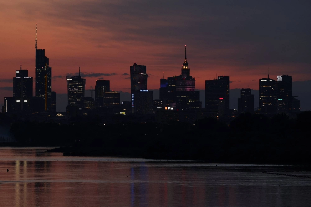 Warsaw's skyline in July Warsaw's skyline in July