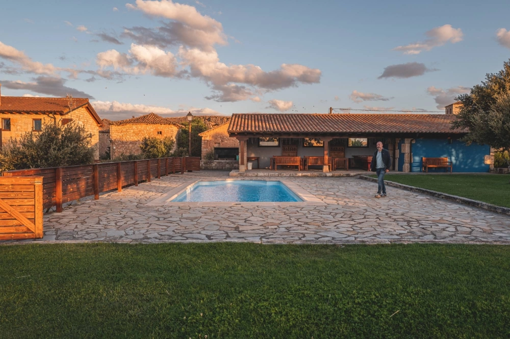 Juan Ansotegui walks on his property in Villalibado, a hamlet in the Odra-Pisuerga comarca of Burgos, Castile, Spain. Juan Ansotegui walks on his property in Villalibado, a hamlet in the Odra-Pisuerga comarca of Burgos, Castile, Spain.