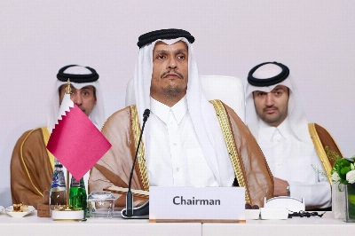 Qatari Prime Minister and Foreign Minister Mohammed bin Abdulrahman Al Thani chairs a preparatory meeting in Doha on Sunday ahead of an Arab Islamic summit.  Qatari Prime Minister and Foreign Minister Mohammed bin Abdulrahman Al Thani chairs a preparatory meeting in Doha on Sunday ahead of an Arab Islamic summit.