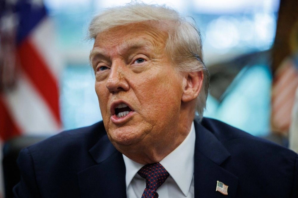 U.S. President Donald Trump speaks  in the Oval Office of the White House on Monday. U.S. President Donald Trump speaks  in the Oval Office of the White House on Monday.