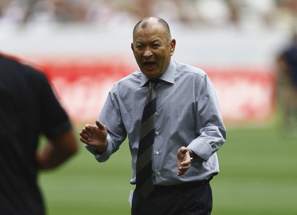 Japan head coach Eddie Jones ahead of a match against England in June last year.  Japan head coach Eddie Jones ahead of a match against England in June last year.