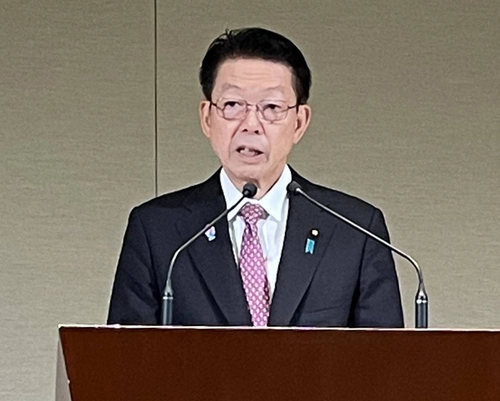 Industry minister Yoji Muto speaks during a news conference on Monday in Osaka. Industry minister Yoji Muto speaks during a news conference on Monday in Osaka.