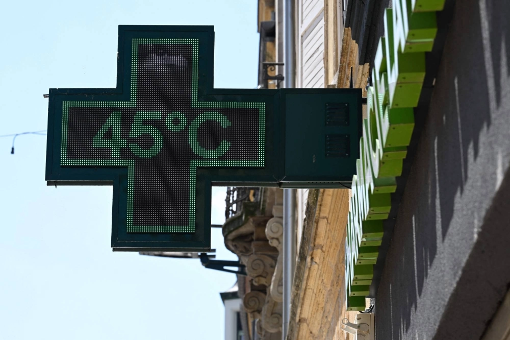 A sign displays a temperature of 45 degrees Celsius in Thionville, northeastern France, on July 2. A sign displays a temperature of 45 degrees Celsius in Thionville, northeastern France, on July 2.