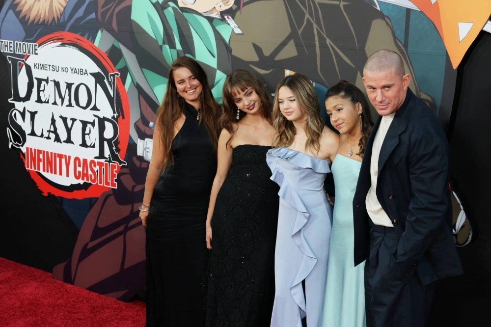 Channing Tatum, one of the English-language voice actors, and others attend the premiere of “Demon Slayer: Kimetsu no Yaiba – Infinity Castle” at the TCL Chinese 6 Theater in Los Angeles on Sept. 9. Japanese anime has surged from niche fandom to global box-office powerhouse with the latest “Demon Slayer” installment. Channing Tatum, one of the English-language voice actors, and others attend the premiere of “Demon Slayer: Kimetsu no Yaiba – Infinity Castle” at the TCL Chinese 6 Theater in Los Angeles on Sept. 9. Japanese anime has surged from niche fandom to global box-office powerhouse with the latest “Demon Slayer” installment.