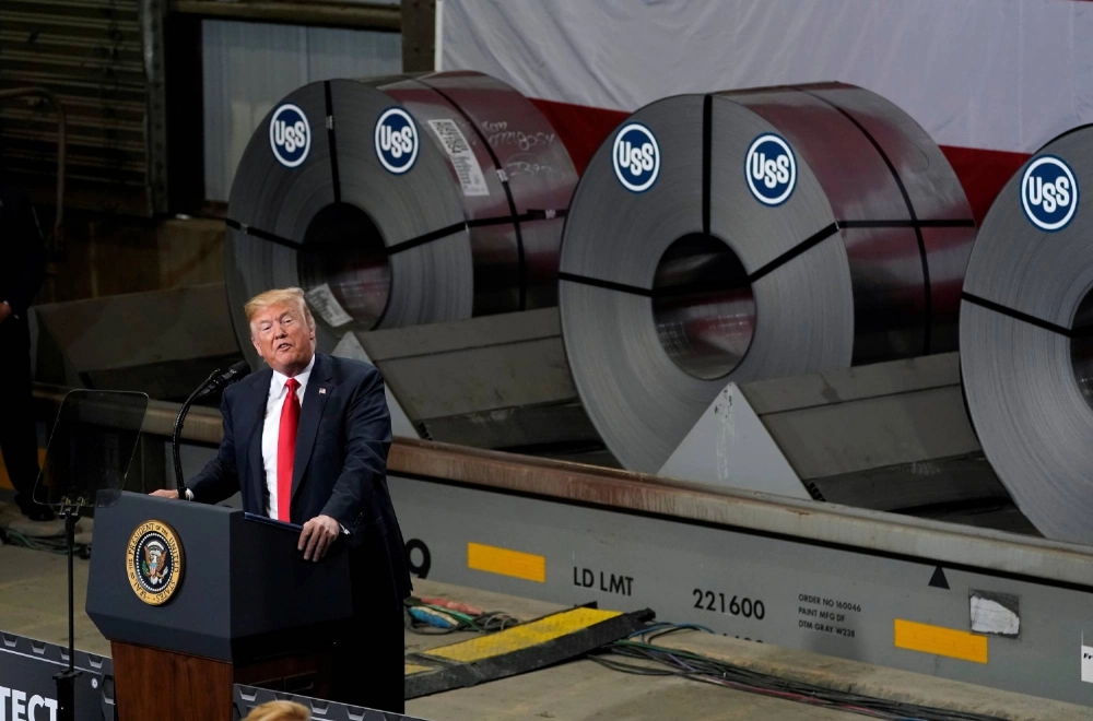 U.S. President Donald Trump speaks about trade at the Granite City Works steel coil warehouse in Granite City, Illinois, in July 2018. U.S. President Donald Trump speaks about trade at the Granite City Works steel coil warehouse in Granite City, Illinois, in July 2018.