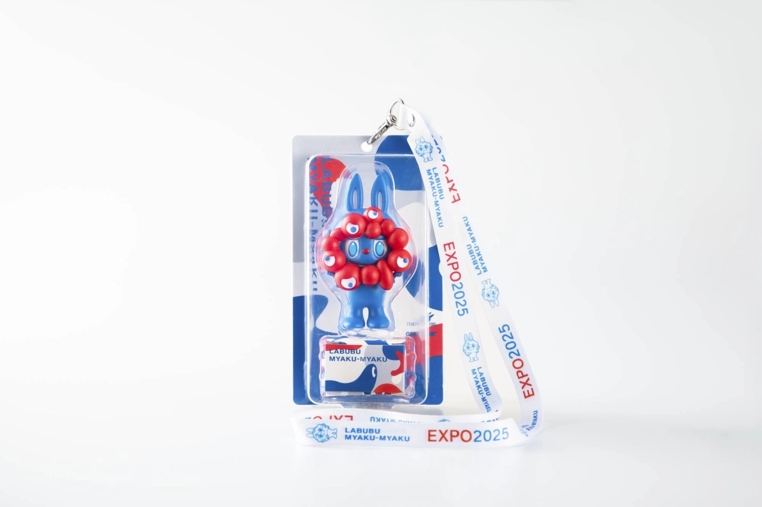 The Labubu Myaku-Myaku sees the ugly-cuteness of the Osaka Expo's beloved mascot enhanced by the trademark toothy monster grin and large ears of Labubus. The Labubu Myaku-Myaku sees the ugly-cuteness of the Osaka Expo's beloved mascot enhanced by the trademark toothy monster grin and large ears of Labubus.