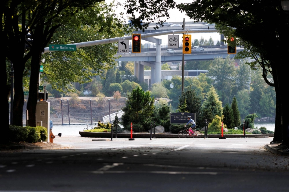 Waterfront Park in Portland, Oregon, on Sunday, a day after U.S. President Donald Trump said he was directing the U.S. military to deploy to the city Waterfront Park in Portland, Oregon, on Sunday, a day after U.S. President Donald Trump said he was directing the U.S. military to deploy to the city
