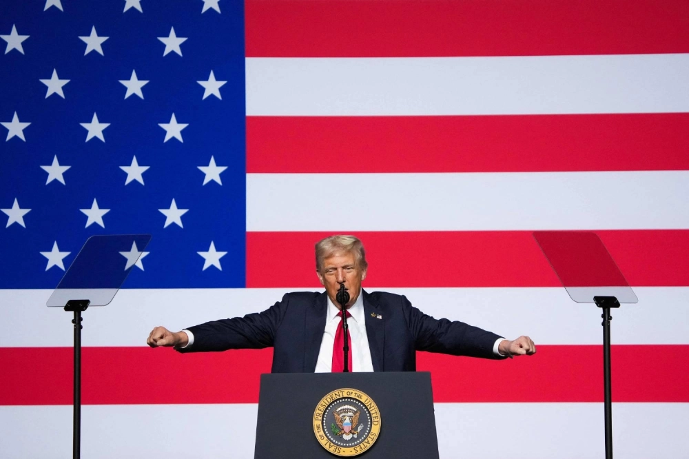 U.S. President Donald Trump addresses senior military officers gathered at Marine Corps Base Quantico in Quantico, Virginia, on Tuesday. U.S. President Donald Trump addresses senior military officers gathered at Marine Corps Base Quantico in Quantico, Virginia, on Tuesday.