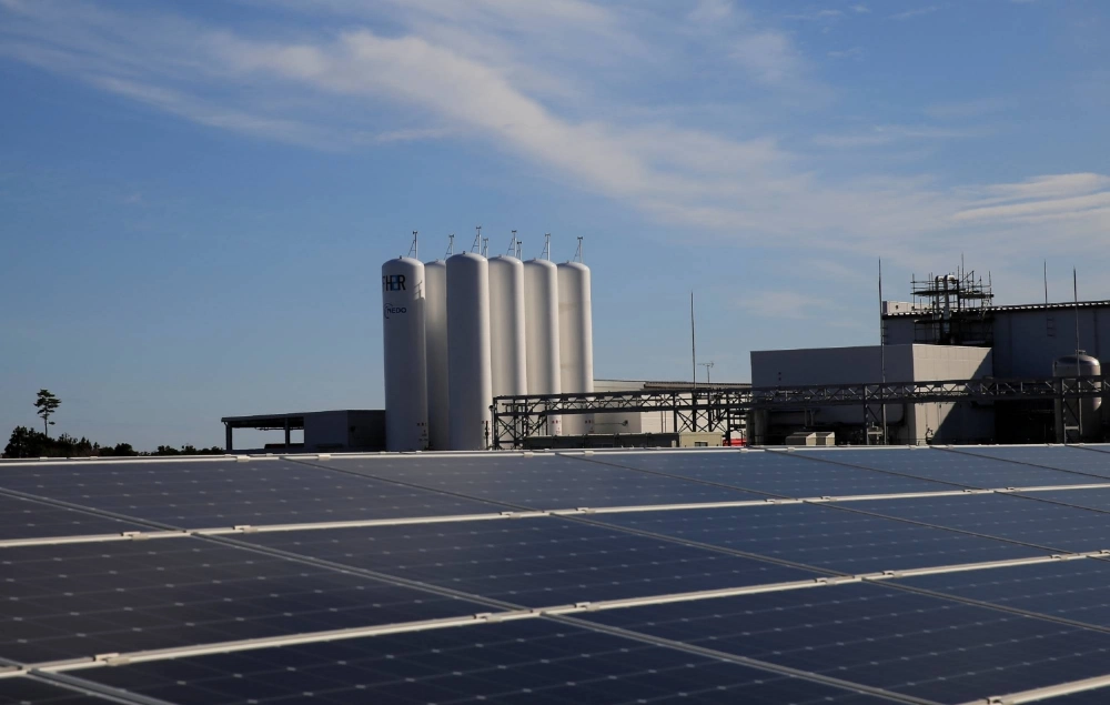 The Fukushima Hydrogen Energy Research Field and an adjoining solar power farm in the town of Namie, Fukushima Prefecture, in March 2021. Japan's forward-looking reforms are embedding climate risk management into the core of corporate decision-making. The Fukushima Hydrogen Energy Research Field and an adjoining solar power farm in the town of Namie, Fukushima Prefecture, in March 2021. Japan's forward-looking reforms are embedding climate risk management into the core of corporate decision-making.