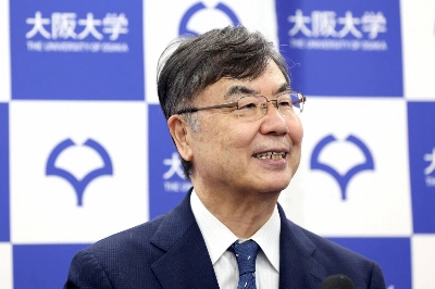 Shimon Sakaguchi, an immunologist and distinguished professor at Osaka University, attends a news conference after winning the 2025 Nobel Prize in medicine, in Osaka Prefecture on Monday. Shimon Sakaguchi, an immunologist and distinguished professor at Osaka University, attends a news conference after winning the 2025 Nobel Prize in medicine, in Osaka Prefecture on Monday.