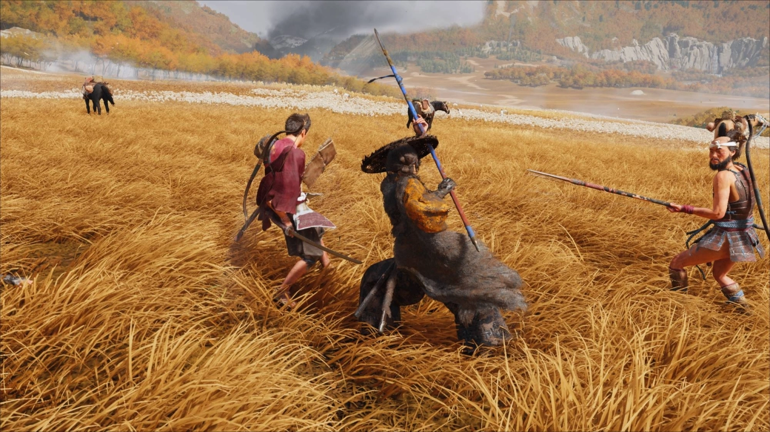 Combat in Ghost of Yotei is tight and visceral with several historical weapons available to take down enemies. Combat in Ghost of Yotei is tight and visceral with several historical weapons available to take down enemies.