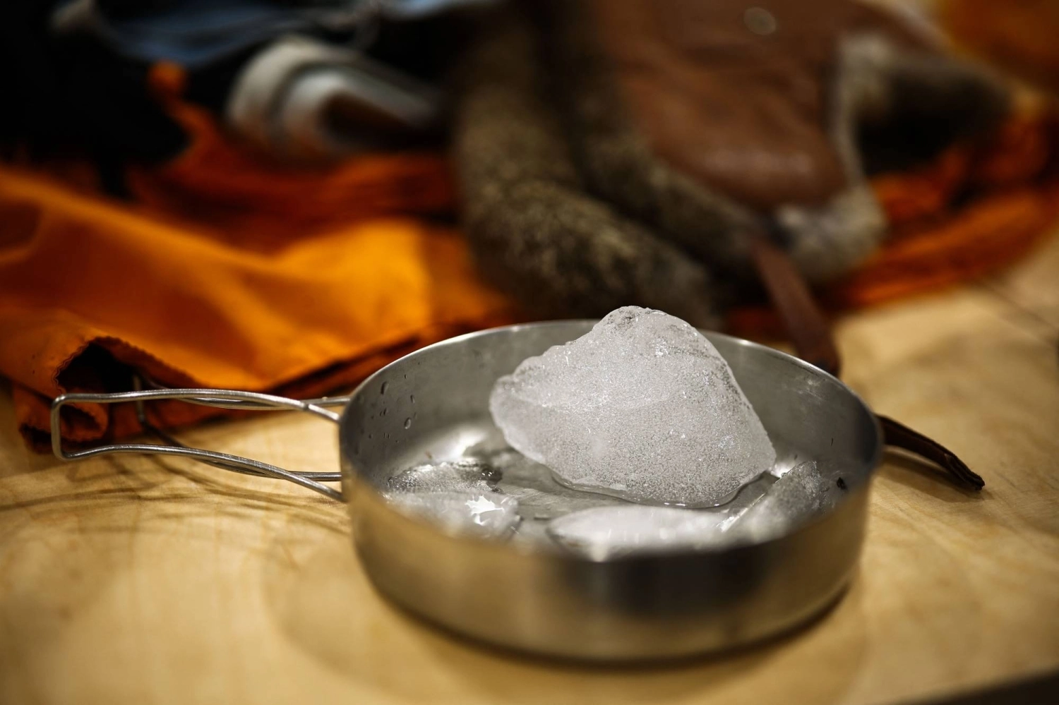 A sample of ice from Antarctica inside the main laboratory onboard the RRS Sir David Attenborough, at Harwich International Port eastern England, on Oct. 6 A sample of ice from Antarctica inside the main laboratory onboard the RRS Sir David Attenborough, at Harwich International Port eastern England, on Oct. 6