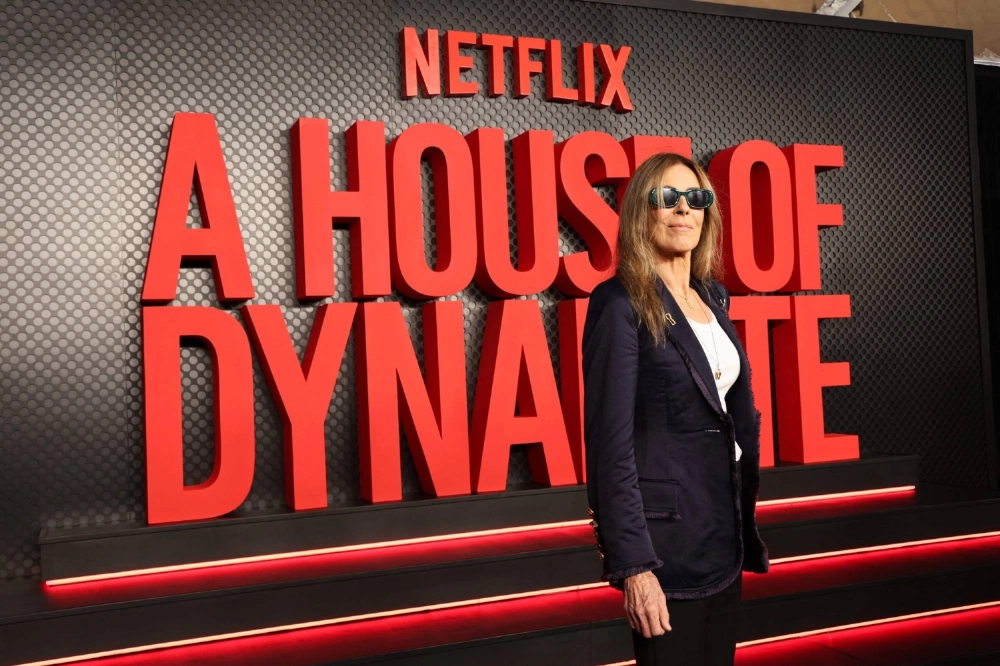 U.S. director Kathryn Bigelow attends the Los Angeles special screening of her Netflix film "A House of Dynamite" at The Egyptian Theater in Hollywood, California, on Oct. 9. U.S. director Kathryn Bigelow attends the Los Angeles special screening of her Netflix film "A House of Dynamite" at The Egyptian Theater in Hollywood, California, on Oct. 9.