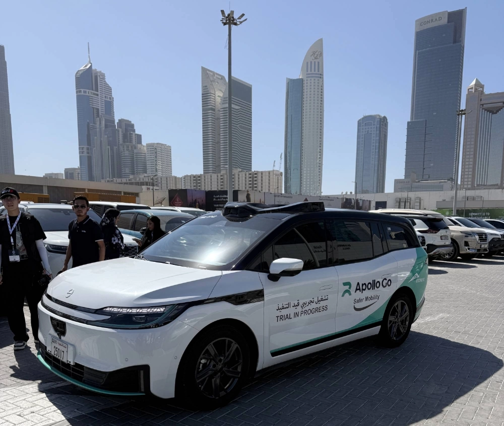 An Apollo Go vehicle in Dubai An Apollo Go vehicle in Dubai