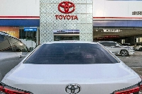 Toyota has managed to achieve overall growth, despite volatility in China and trade tensions brought about by U.S. tariffs. | Bloomberg