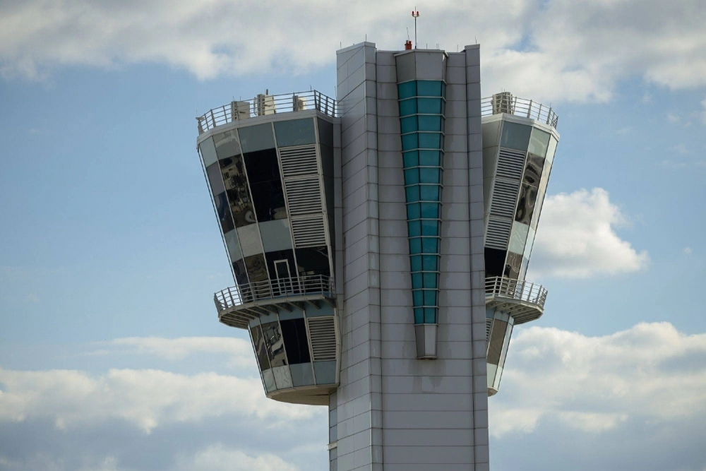 An FAA air traffic control tower at Philadelphia International Airport in Philadelphia on Oct. 24 An FAA air traffic control tower at Philadelphia International Airport in Philadelphia on Oct. 24