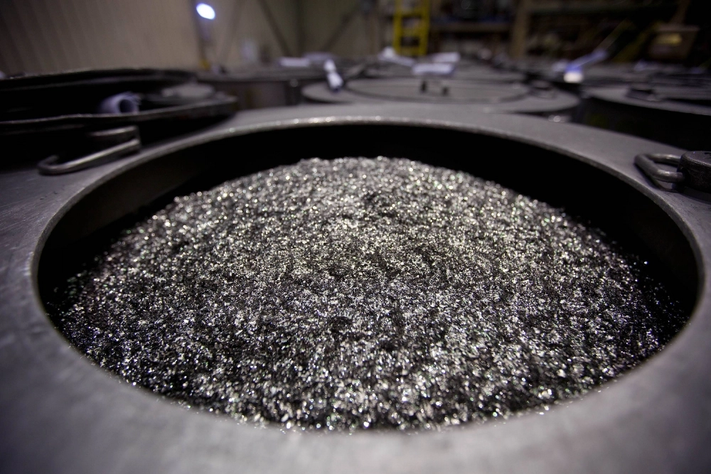 Annealed neodymium iron boron magnets in a barrel at a factory in China Annealed neodymium iron boron magnets in a barrel at a factory in China
