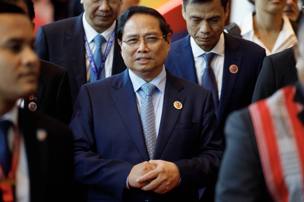 Pham Minh Chinh, Vietnam’s prime minister, at the Association of Southeast Asian Nations Summit in Kuala Lumpur on Sunday Pham Minh Chinh, Vietnam’s prime minister, at the Association of Southeast Asian Nations Summit in Kuala Lumpur on Sunday