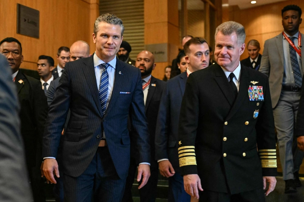 U.S. Secretary of Defense Pete Hegseth leaves after attending a bilateral meeting between Malaysia and the United States in Kuala Lumpur on Thursday. U.S. Secretary of Defense Pete Hegseth leaves after attending a bilateral meeting between Malaysia and the United States in Kuala Lumpur on Thursday.