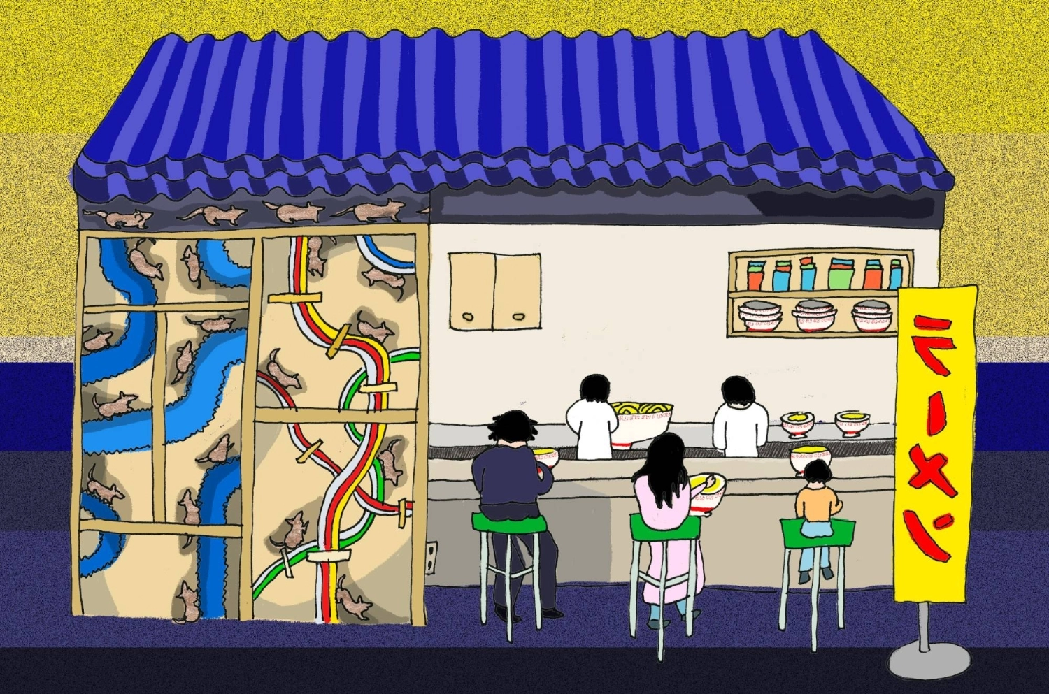 In addition to brown rats, Tokyo also hosts a number of black rats that live in the walls of old buildings and feed off kitchen leftovers. In addition to brown rats, Tokyo also hosts a number of black rats that live in the walls of old buildings and feed off kitchen leftovers.