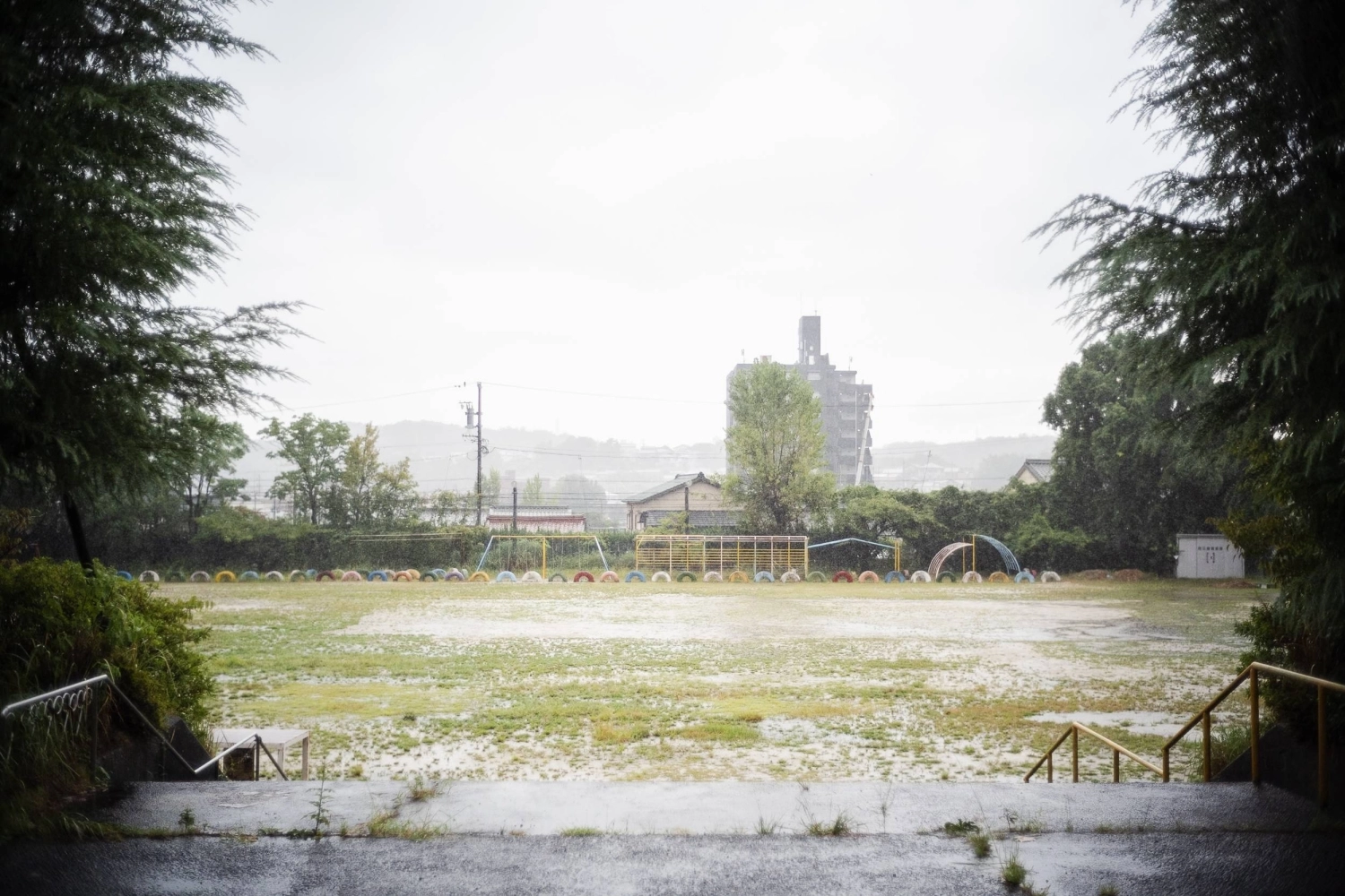 The overgrown grounds of a former elementary school might provide a glimpse of things to come as Japan's population is expected to fall by 20 million people by 2050. The overgrown grounds of a former elementary school might provide a glimpse of things to come as Japan's population is expected to fall by 20 million people by 2050.