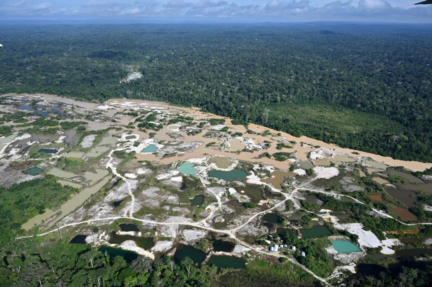 An illegal mining area at Tapajos Environmental Protection Area in the municipality of Itaituba, in the Amazon rainforest, in southwestern Para State, Brazil, on May 21 An illegal mining area at Tapajos Environmental Protection Area in the municipality of Itaituba, in the Amazon rainforest, in southwestern Para State, Brazil, on May 21