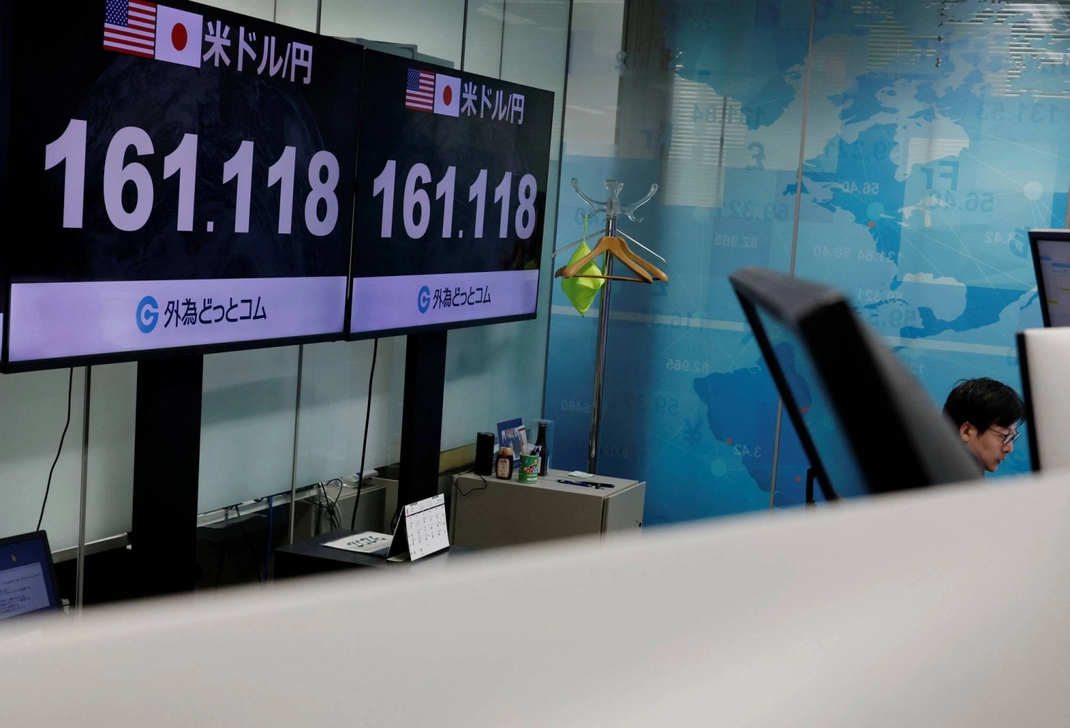 The yen traded above the ¥161-to-the-dollar mark all day Friday in Tokyo.