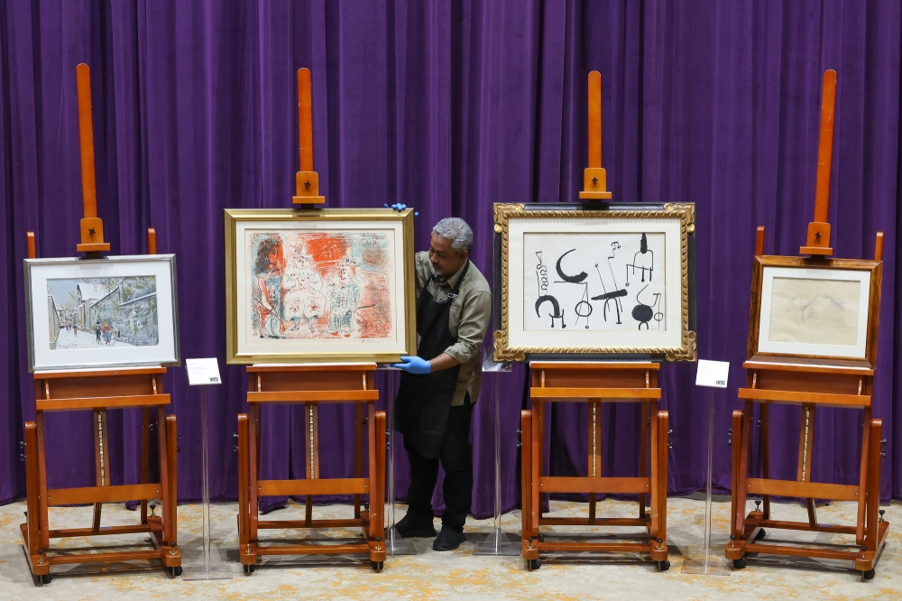 National Art Gallery awaits 1MDB-linked paintings with ‘meticulous preparations’ From left: ‘Montmartre’ by Maurice Utrillo, ‘L’Ecuyère et les clowns’ by Pablo Picasso, ‘Composition’ by Joan Miró, and ‘Etude pour femme couchée’ by Balthus, among four 1MDB-linked artworks repatriated to Malaysia. — Picture by Yusof Isa