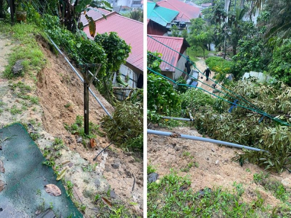 Landslide hits Kampung Bukit Sungai Putih in Hulu Langat, residents told to evacuate home for safety A 1.2-metre landslide Kampung Bukit Sungai Putih, Hulu Langat near Kuala Lumpur forced the precautionary evacuation of a family on May 8, 2026. — Pictures from Facebook/Bernama