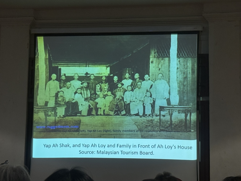 Rebuilt, not founded: Yap Ah Loy’s descendant says KL’s true legacy lies in its recovery after war Kapitan Yap Ah Loy and Yap Ah Shak photographed with their family at their residence, offering a rare glimpse into the personal life of two key figures in early Kuala Lumpur’s history. — Pictures by Anis Zalani