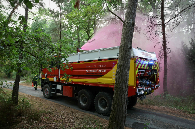 Wildfires ravage over 1,300 hectares of historic forest near Paris A fire truck sprays fire retardant into the Fontainebleau Forest on the outskirts of a wildfire near Noisy-sur-Ecole in France's Ile-de-France region, on July 13, 2026. Emergency crews attempt to contain the fire - possibly deliberately set - that has swept across at least 1000 hectares of the Fontainebleau forest in under 24 hours; the blaze continues to spread despite the deployment of 500 firefighters on the ground and the use of unprecedented aerial resources over the Paris region. — AFP pic