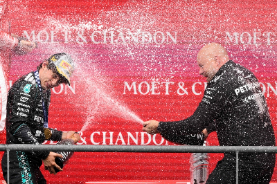 Belgian GP: Mercedes prodigy Antonelli triumphs as Russell crashes out Mercedes’ Italian driver Kimi Antonelli and Mercedes Operations Director Tom Batch celebrate on the podium at the end of the Formula One Belgian Grand Prix at the Spa-Francorchamps circuit in Spa on July 19, 2026. — AFP pic