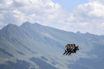 Fun or fear? Tourists swing between terror and delight on Swiss mountaintop ride Tourists ride the new BalancAIR giant swing atop Grand Chamossaire peak, Villars‑sur‑Ollon, Switzerland, July 20, 2026. — AFP pic