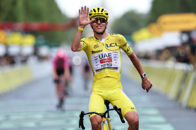 ‘Just live this moment’: Pogacar targets ‘small things in life’ after record fifth Tour de France win Tadej Pogacar of UAE Team Emirates - XRG celebrates his overall victory as he crosses the finish line of the 21st stage of the Tour de France in Paris on July 26, 2026. — AFP pic