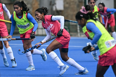 India believes its best hockey team in decades is ready to chase World Cup glory Salima Tete (centre), captain of the Indian women’s national hockey team, practises with teammates at the Sports Authority of India (SAI) centre in Bengaluru July 16, 2026. — AFP pic