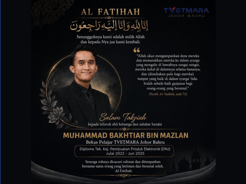 A ride cut short: Homeward-bound varsity student dies on highway after RXZ 8.0 gathering in Gong Badak Muhammad Bakhtiar Mazlan, 22, died on August 1, 2026 after his Honda Vario motorcycle skidded on the East Coast Expressway 2 while he was travelling towards Kuala Lumpur after attending the RXZ Members 8.0 Programme in Kuala Nerus, Terengganu. — Picture from Facebook/Tvetmara Johor Bahru